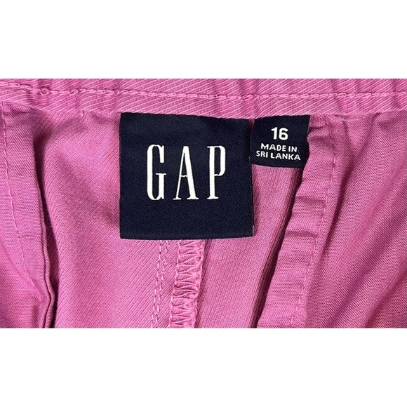 NWT Gap Women's High Rise Pleated Khaki Shorts, Purple Clover, Size 16 - Picture 6 of 8
